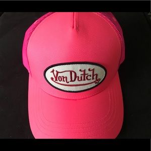 Monochromatic NEON PINK Von Dutch TRUCKER HAT